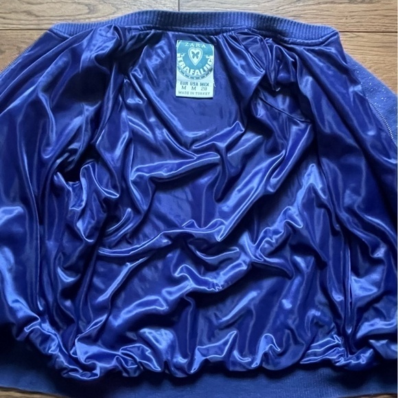 [zara] Purple and Gold Varsity jacket - Picture 5 of 8